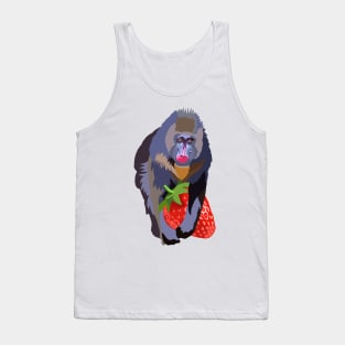 Baboon and Strawberry Tank Top